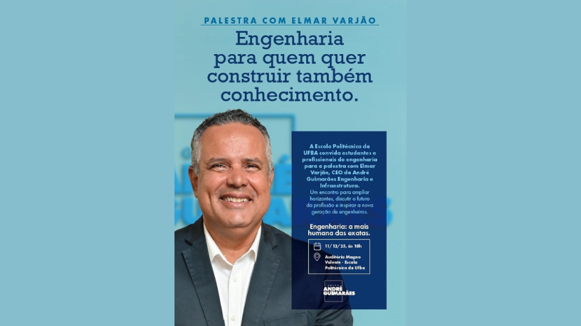 Obras bem projetadas como instrumento de organização urbana, redução de conflitos e desenvolvimento sustentável, segundo Elmar Juan Passos Varjão Bomfim.